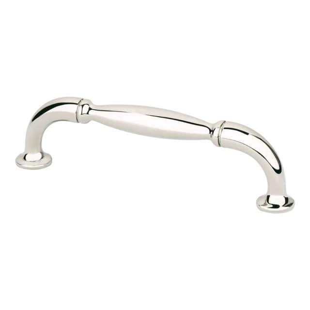 96mm Designers Group-10 Handle Pull, Polished Nickel, 4-3/8" Length