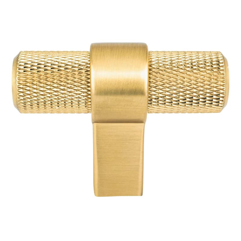 2" Radial Reign T-Handle Knob, Modern Brushed Gold