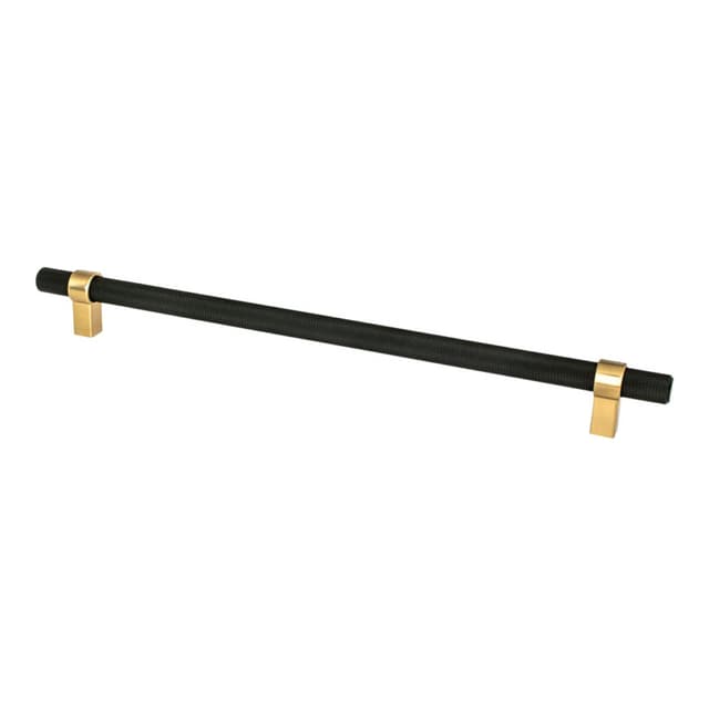 12" Radial Reign Appliance Pull, Matte Black/Modern Brushed Gold