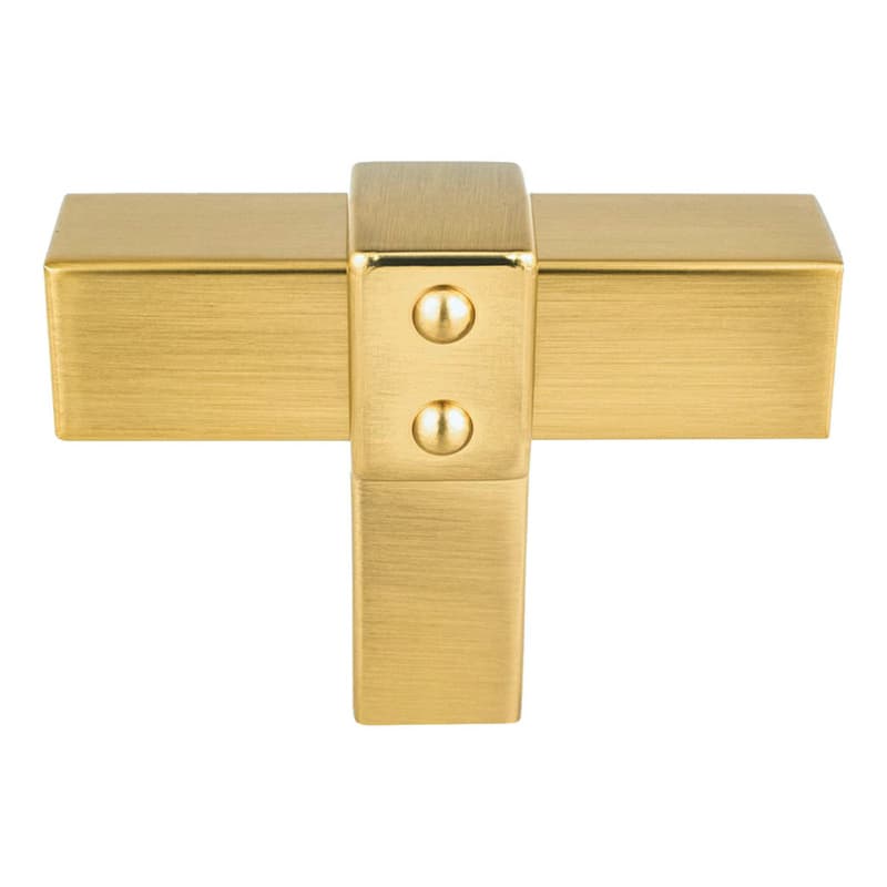 2" Rivet Rebel T-Knob, Modern Brushed Gold