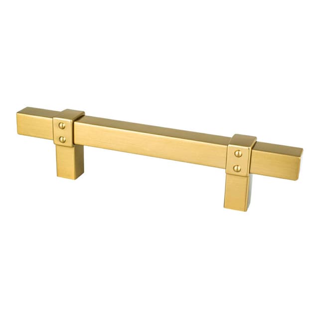 3-25/32" Rivet Rebel Handle Pull, Modern Brushed Gold