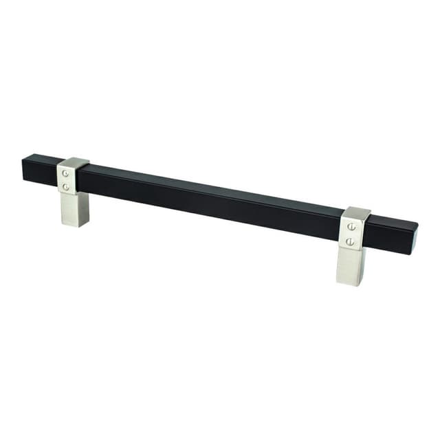 6-5/16" Rivet Rebel Handle Pull, Matte Black/Brushed Nickel