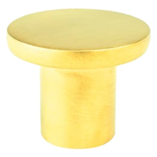 1-3/32" Disc Small Round Knob, Soft Gold