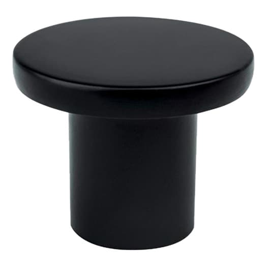 1-3/32" Disc Small Round Knob, Black