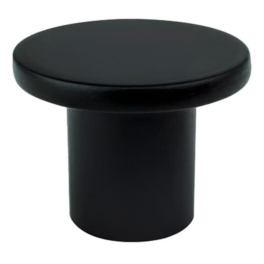 1-9/32" Disc Large Round Knob, Black