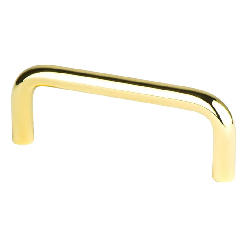 3" Zurich Wire Pull, Polished Brass, 3-5/16" Length