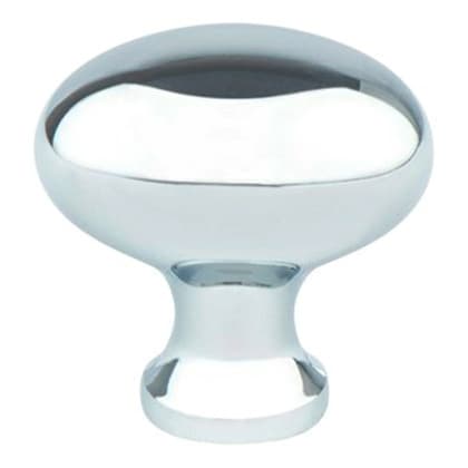 1-3/16" Valencia Oval Knob, Polished Chrome