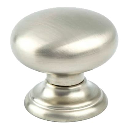1-3/8" Euro Classica Round Knob, Brushed Nickel