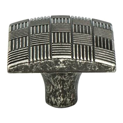 1-1/8" Virtuoso Small Square Knob, Rustic Tin