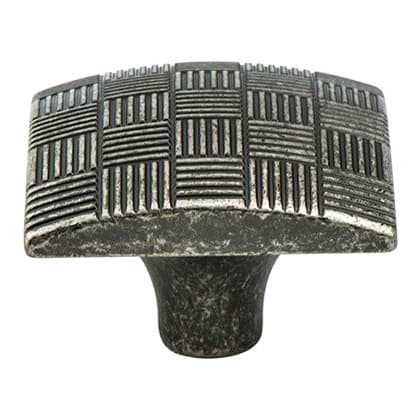 1-3/8" Virtuoso Large Square Knob, Rustic Tin