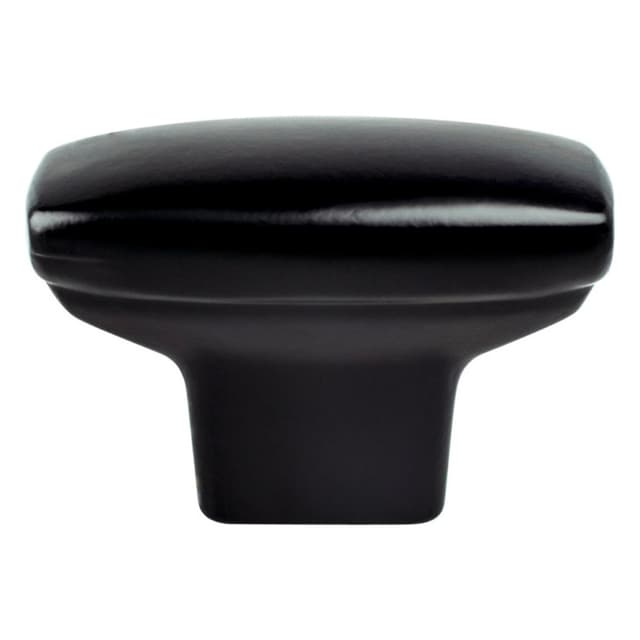 1-7/16" Advantage-1 Rounded Rectangle Knob, Matte Black