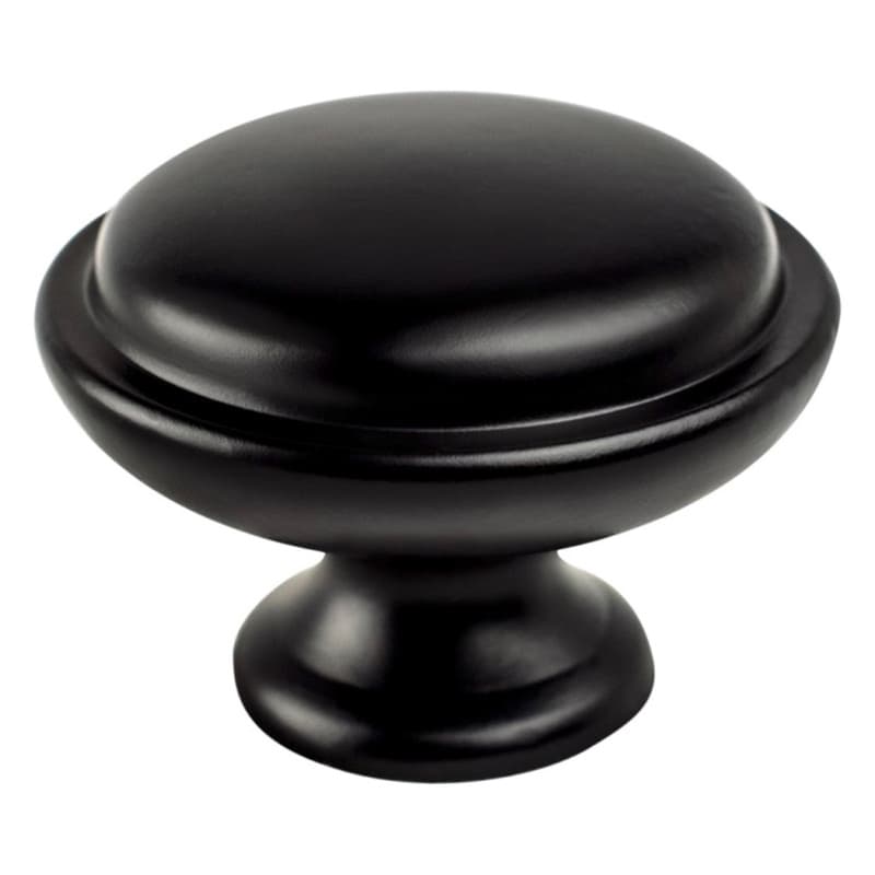 1-1/8" Advantage-1 Rimmed Knob, Matte Black