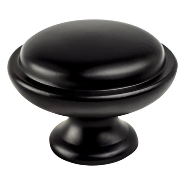 1-1/8" Advantage-1 Rimmed Knob, Matte Black