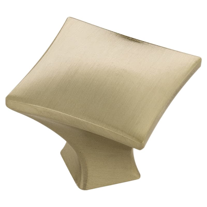 1-1/4" Twist Square Cabinet Knob, Elusive Golden Nickel (10/Box)