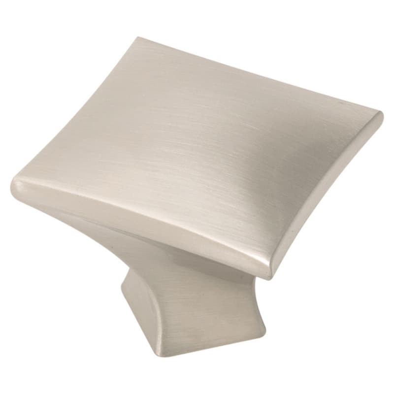 1-1/4" Twist Square Cabinet Knob, Satin Nickel (10/Box)