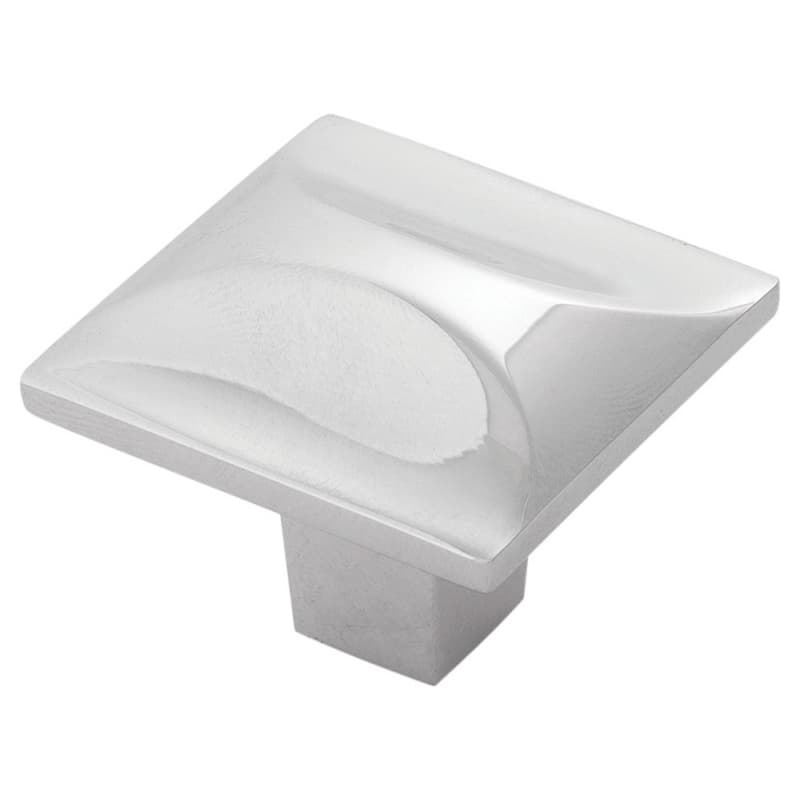 1-1/4" Crest Square Cabinet Knob, Chrome (10/Box)
