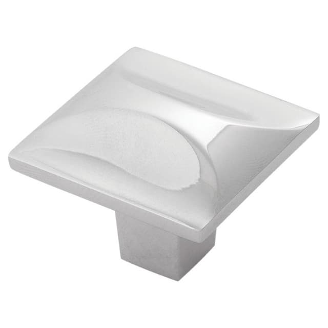 1-1/4" Crest Square Cabinet Knob, Chrome (10/Box)
