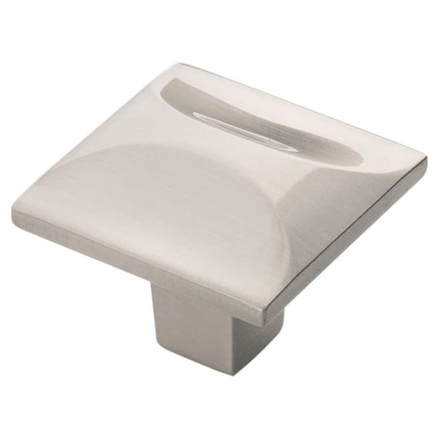 1-1/4" Crest Square Cabinet Knob, Satin Nickel (10/Box)