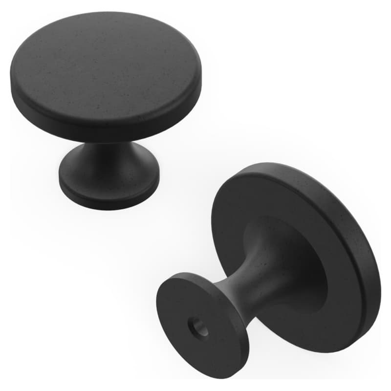 1-3/8" Forge Cabinet Knob, Black Iron (10/Box)