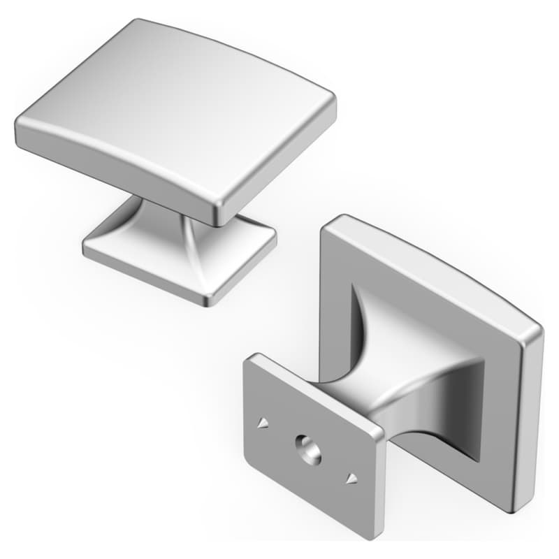 1-7/16" x 1-1/4" Forge Cabinet Knob, Chrome (10/Box)