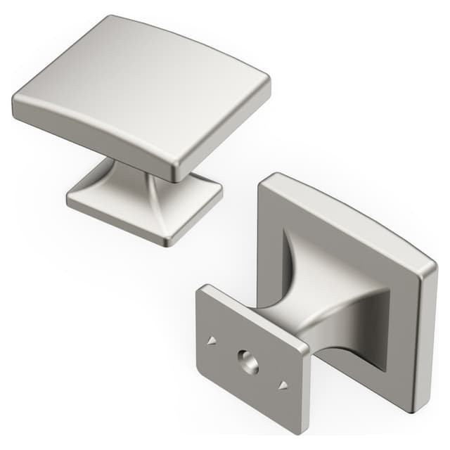 1-7/16" x 1-1/4" Forge Cabinet Knob, Satin Nickel (10/Box)