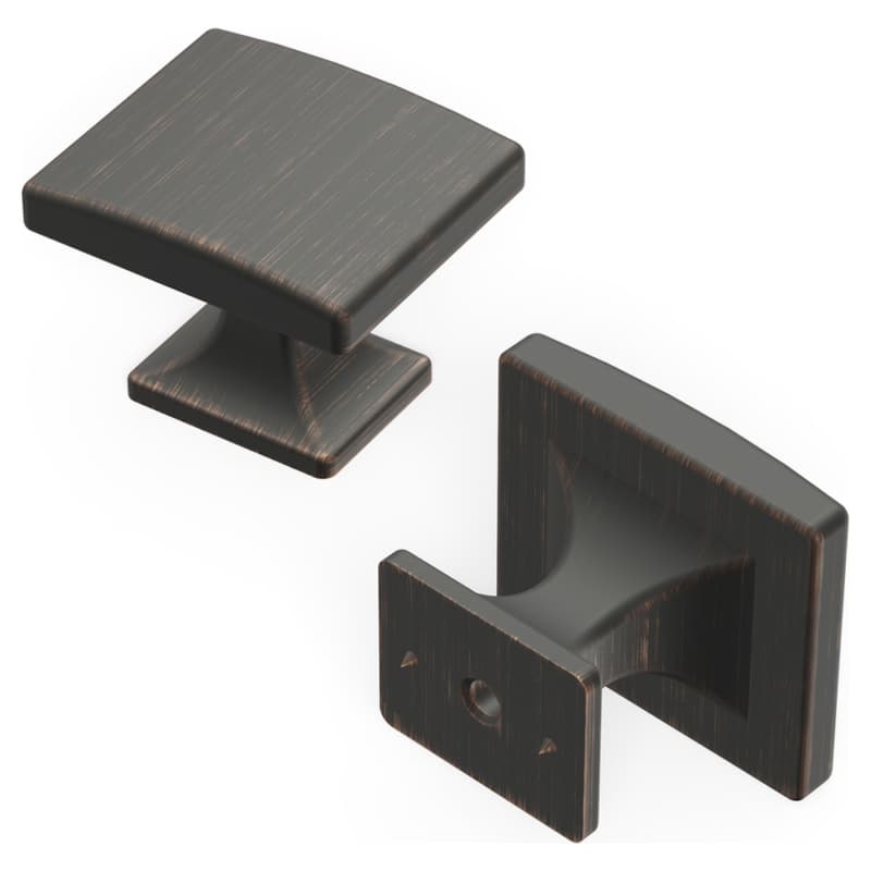 1-7/16" x 1-1/4" Forge Cabinet Knob, Vintage Bronze (10/Box)
