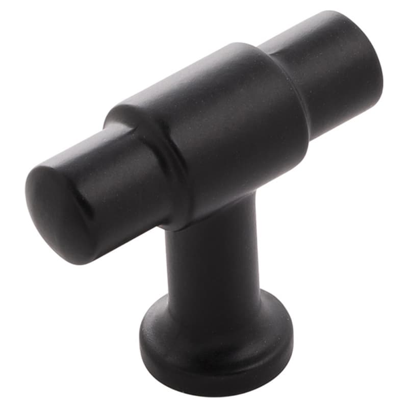 1-5/8" x 5/8" Piper T-Cabinet Knob, Matte Black (10/Box)