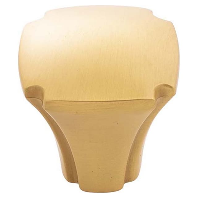 1-1/8" Veranda Square Cabinet Knob, Brushed Golden Brass (10/Box)