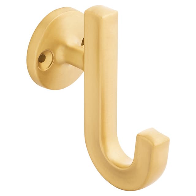 1-1/8" Woodward Hook, Brushed Golden Brass (5/Box)