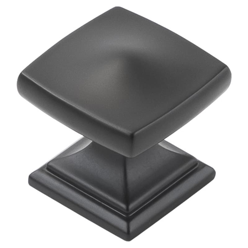 1-1/4" Dover Square Cabinet Knob, Matte Black (10/Box)