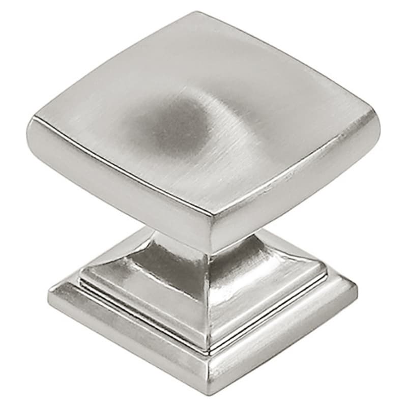 1-1/4" Dover Square Cabinet Knob, Satin Nickel (10/Box)