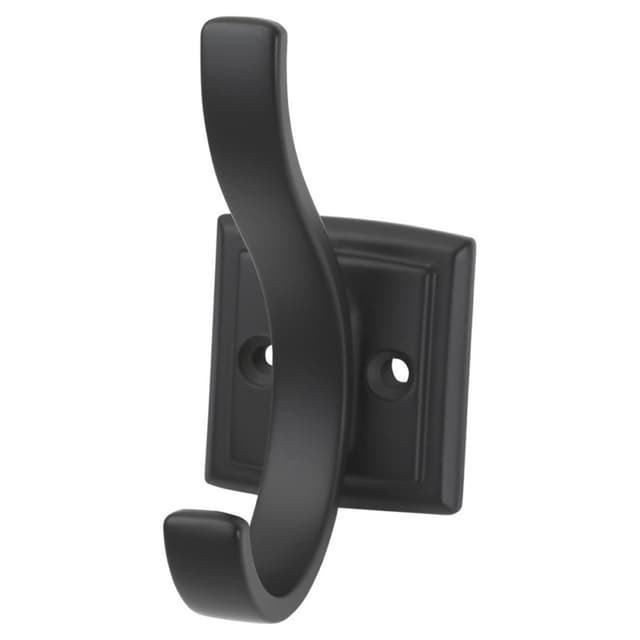 3/4" Dover Hook, Matte Black (5/Box)