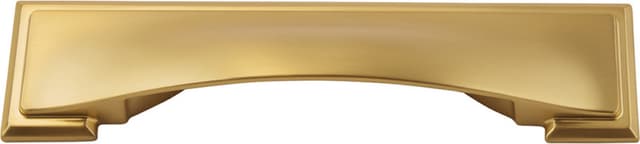 3" Dover Cup Pull, Brushed Golden Brass