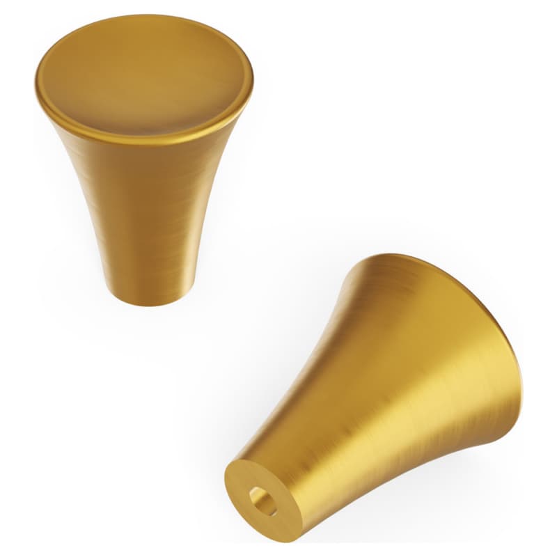 15/16" Maven Cabinet Knob, Brushed Golden Brass (10/Box)
