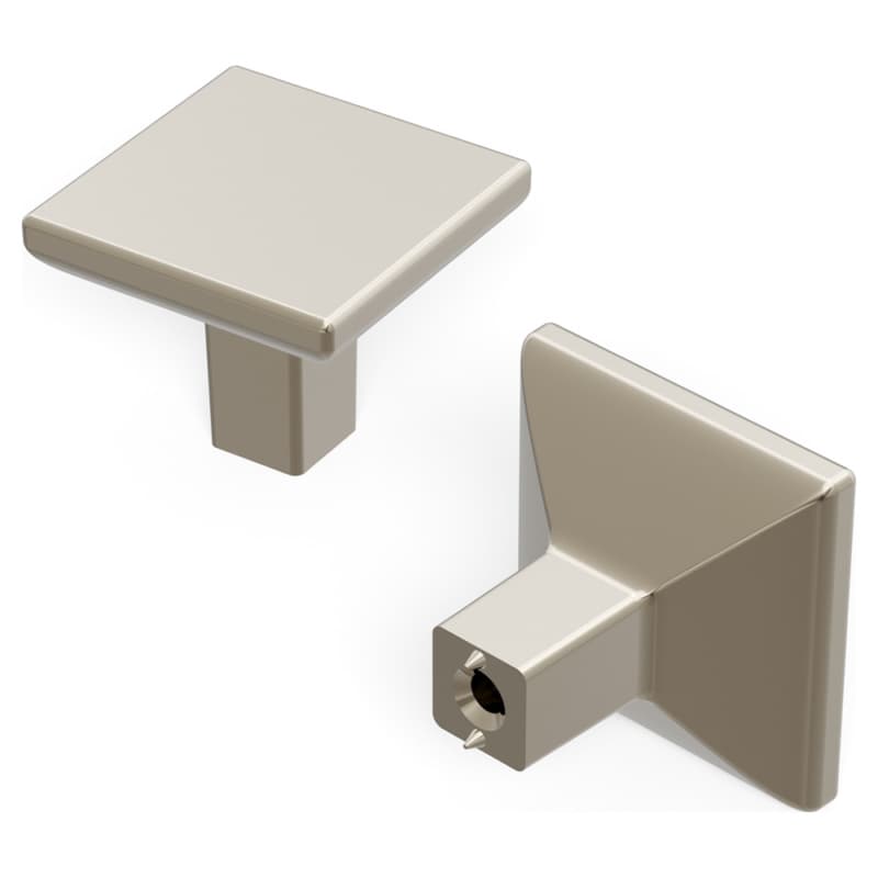 1-1/4" Skylight Square Cabinet Knob, Polished Nickel (10/Box)
