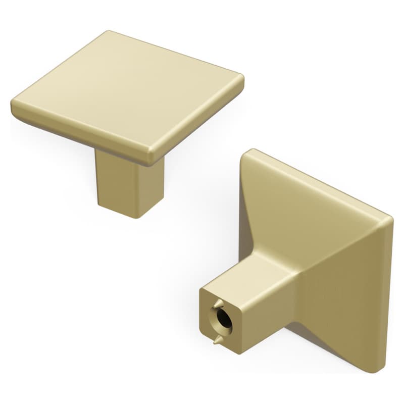 1-1/4" Skylight Square Cabinet Knob, Elusive Golden Nickel (10/Box)