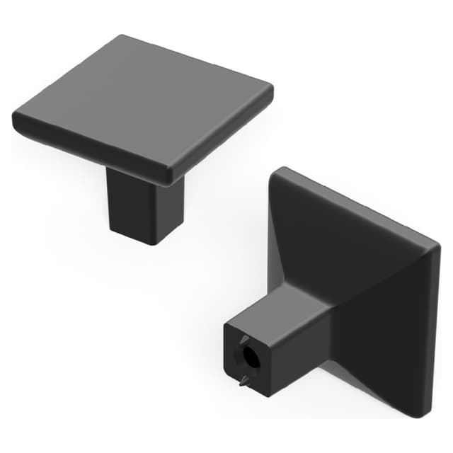 1-1/4" Skylight Square Cabinet Knob, Matte Black (10/Box)