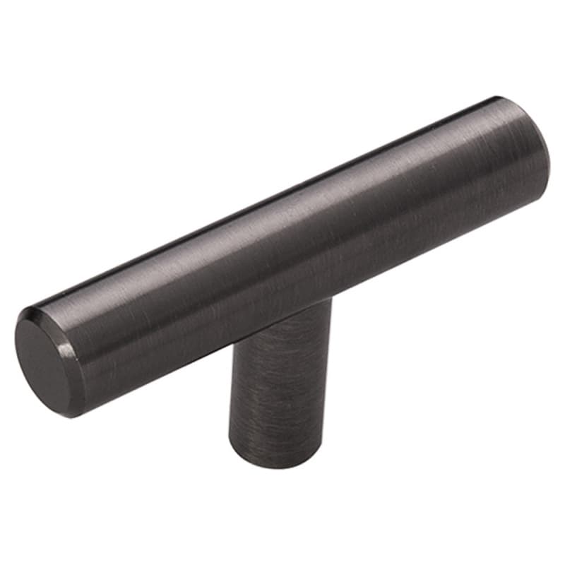 2-3/8" x 1/2" Bar Pulls T-Cabinet Knob, Brushed Black Nickel (10/Box)