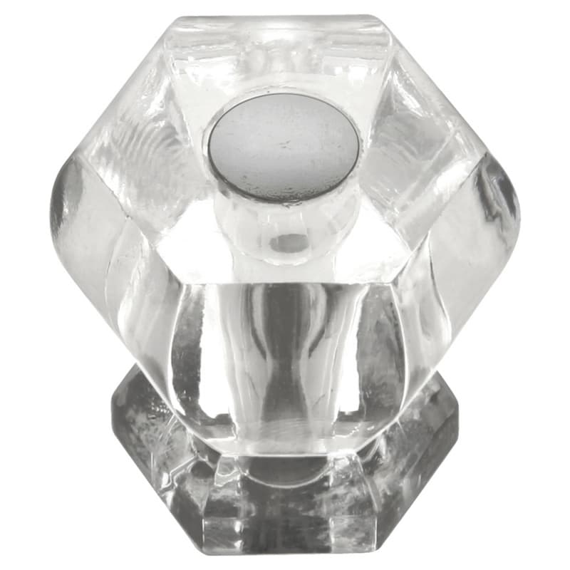1-3/16" Crystal Palace Cabinet Knob, Crysacrylic/Polished Nickel (10/Box)