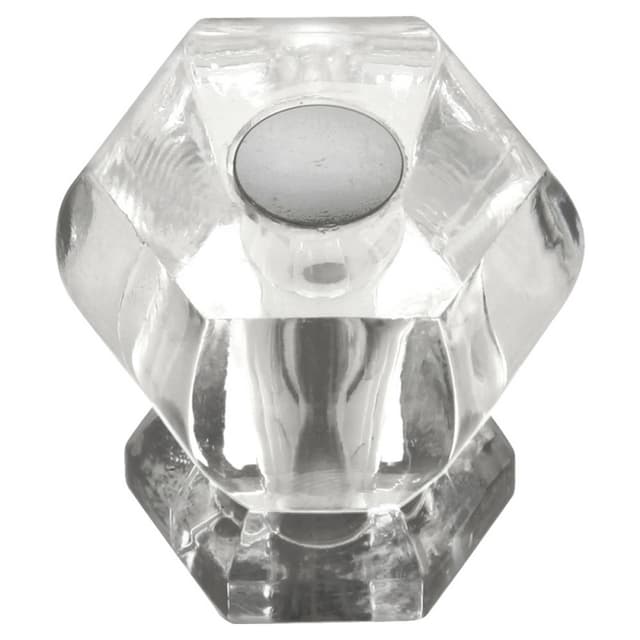 1-3/16" Crystal Palace Cabinet Knob, Crysacrylic/Polished Nickel (10/Box)