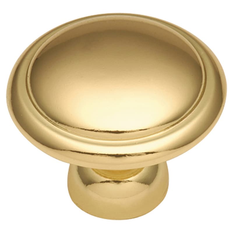 1-3/8" Conquest Cabinet Knob, Polished Brass (25/Box)