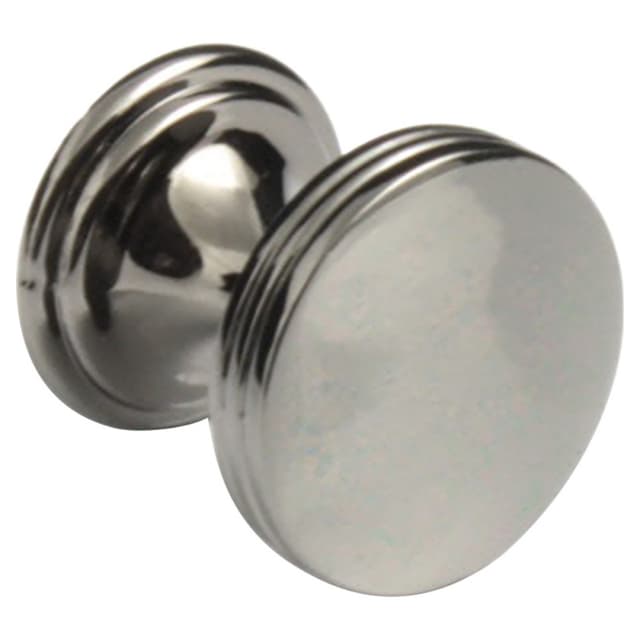 1" American Diner Cabinet Knob, Black Nickel