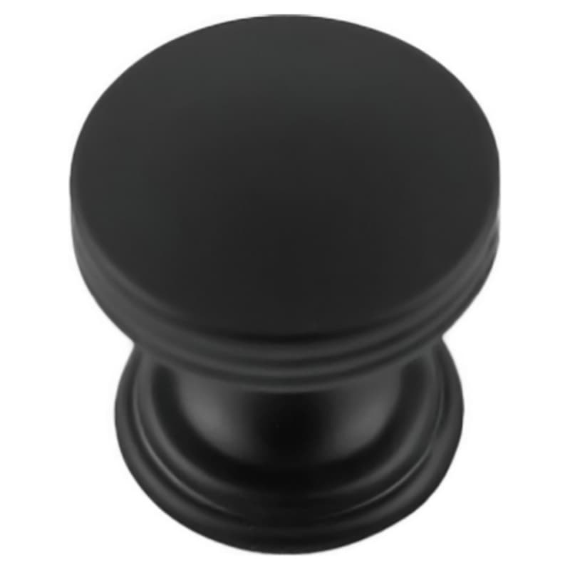 1" American Diner Cabinet Knob, Matte Black (10/Box)