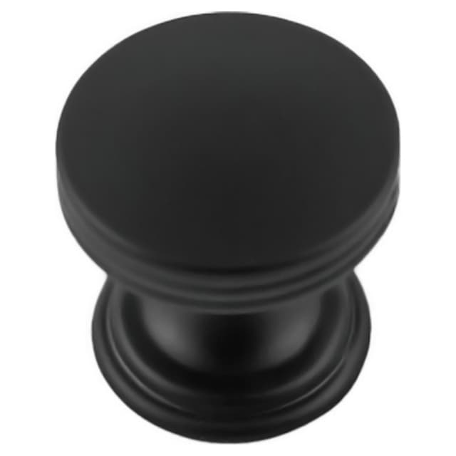 1" American Diner Cabinet Knob, Matte Black (10/Box)