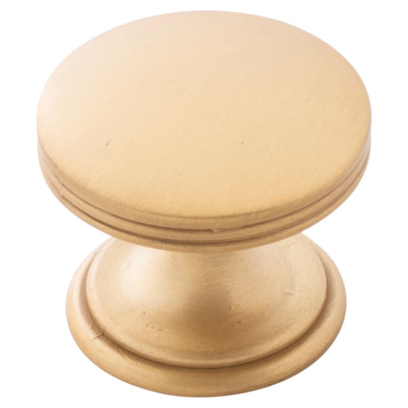 1-3/8" American Diner Cabinet Knob, Brushed Golden Brass (10/Box)