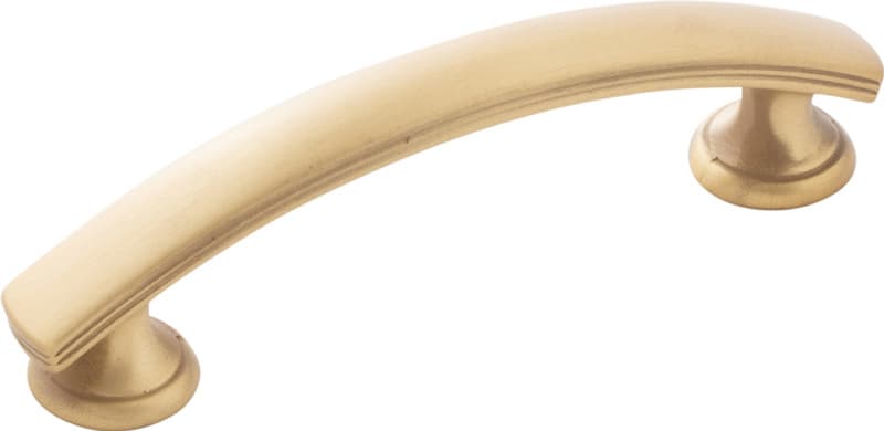 3" American Diner Arch Pull, Brushed Golden Brass (10/Box)