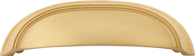 3" American Diner Cup Pull, Brushed Golden Brass (10/Box)