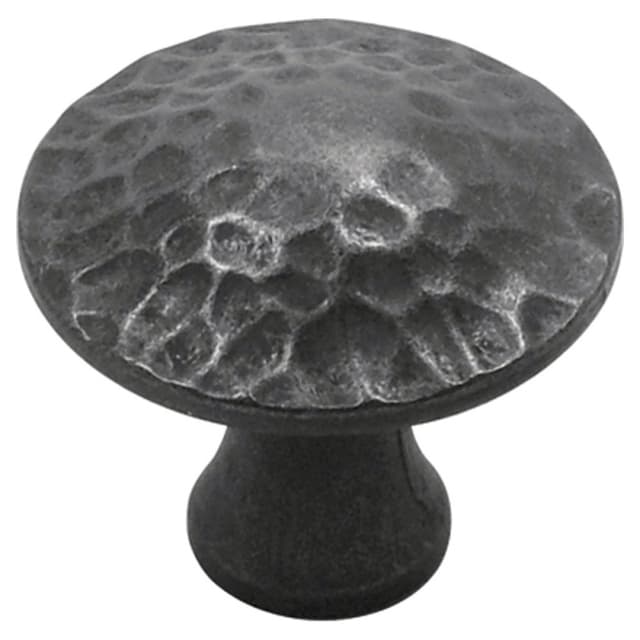 1-1/4" Craftsman Round Cabinet Knob, Black Iron (10/Box)