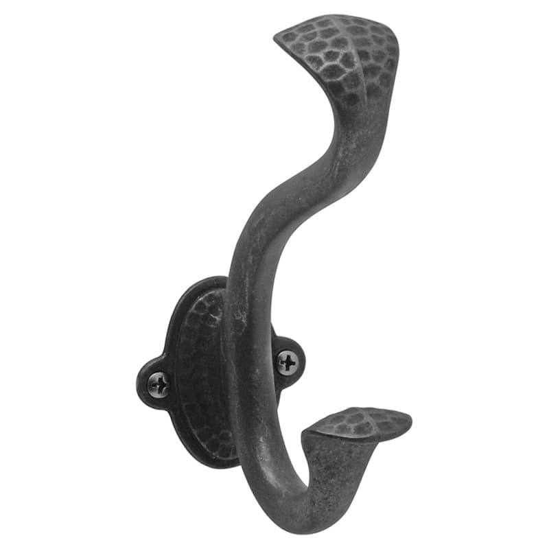 5-1/16" Craftsman Signature Cabinet Hook, Black Iron (Box/5)