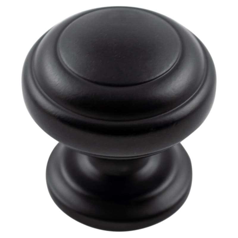 1-1/4" Zephyr Cabinet Knob, Matte Black (10/Box)